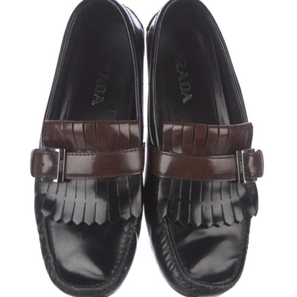 Prada Leather Fringe Trim Accent Drivers